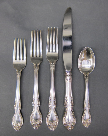 Appraisal: PIECE GORHAM STERLING FLATWARE SET plus storage chest Flatware in