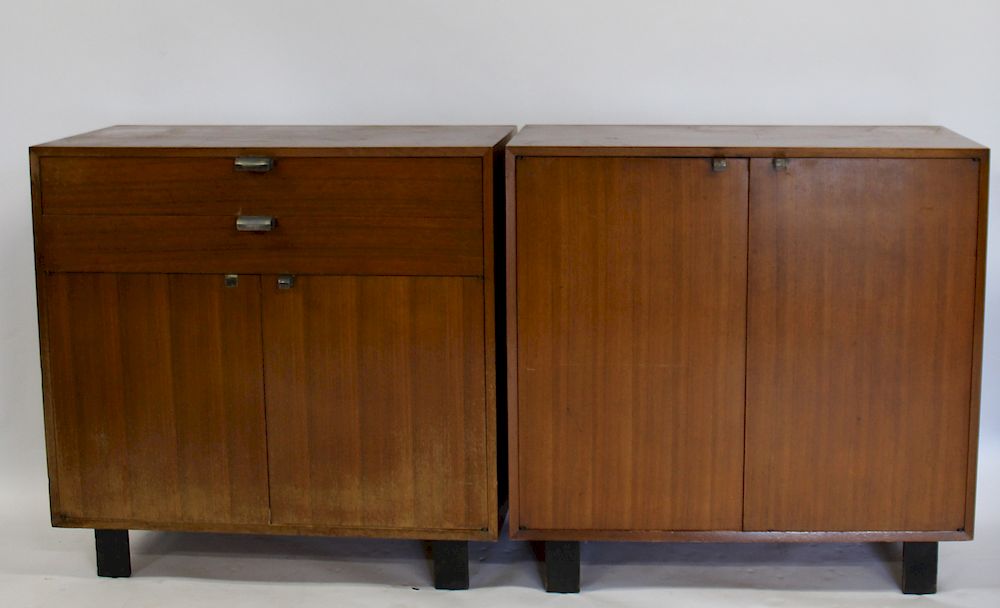 Appraisal: MIDCENTURY George Nelson Herman Miller Lot Of Cabinets door cabinet