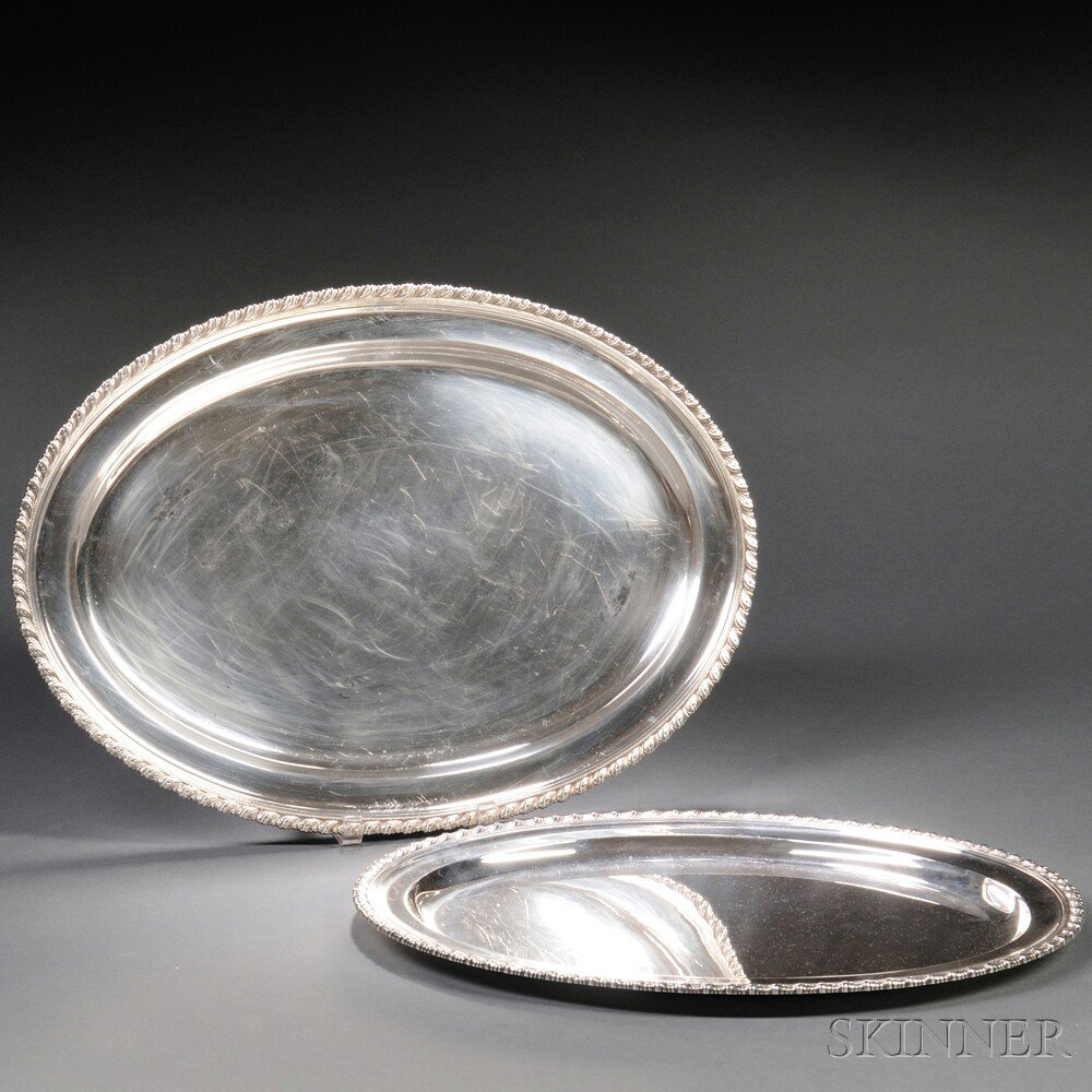 Appraisal: Two Tiffany Co Sterling Silver Trays New York - each