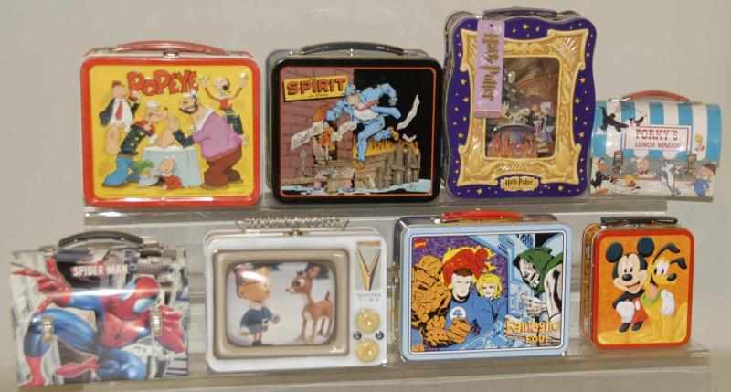 Appraisal: Lot of Tin Character Modern Lunchboxes Lot includes Popeye box