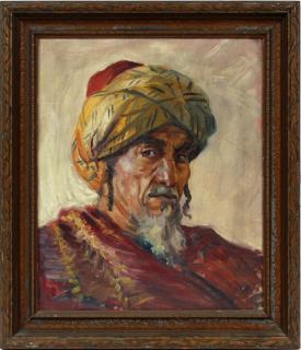 Appraisal: OIL PORTRAIT C H W ARAB Not signed Arab head