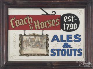 Appraisal: Tavern sign for the Coach Horses '' x '' Tavern