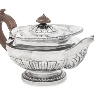 Appraisal: A George IV Silver Teapot John Bridge for Rundell Bridge