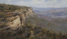 Appraisal: Unknown Artist Blue Mountains oil x cm