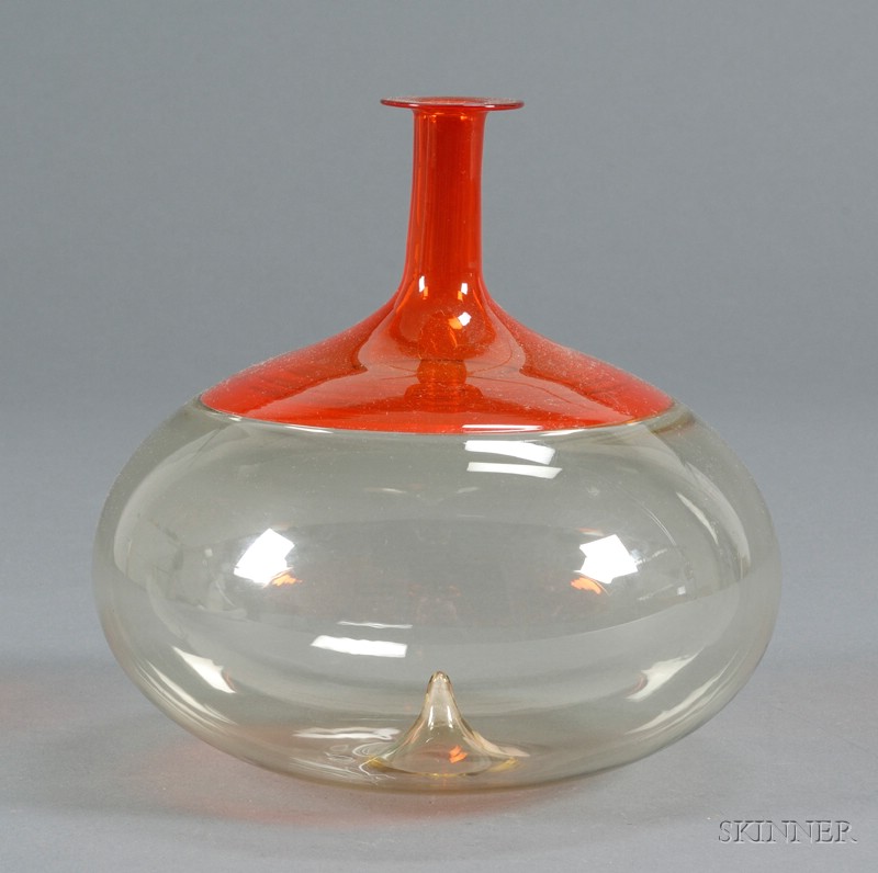 Appraisal: Venini Bolle Vessel by Tapio Wirkala Glass Italy late th