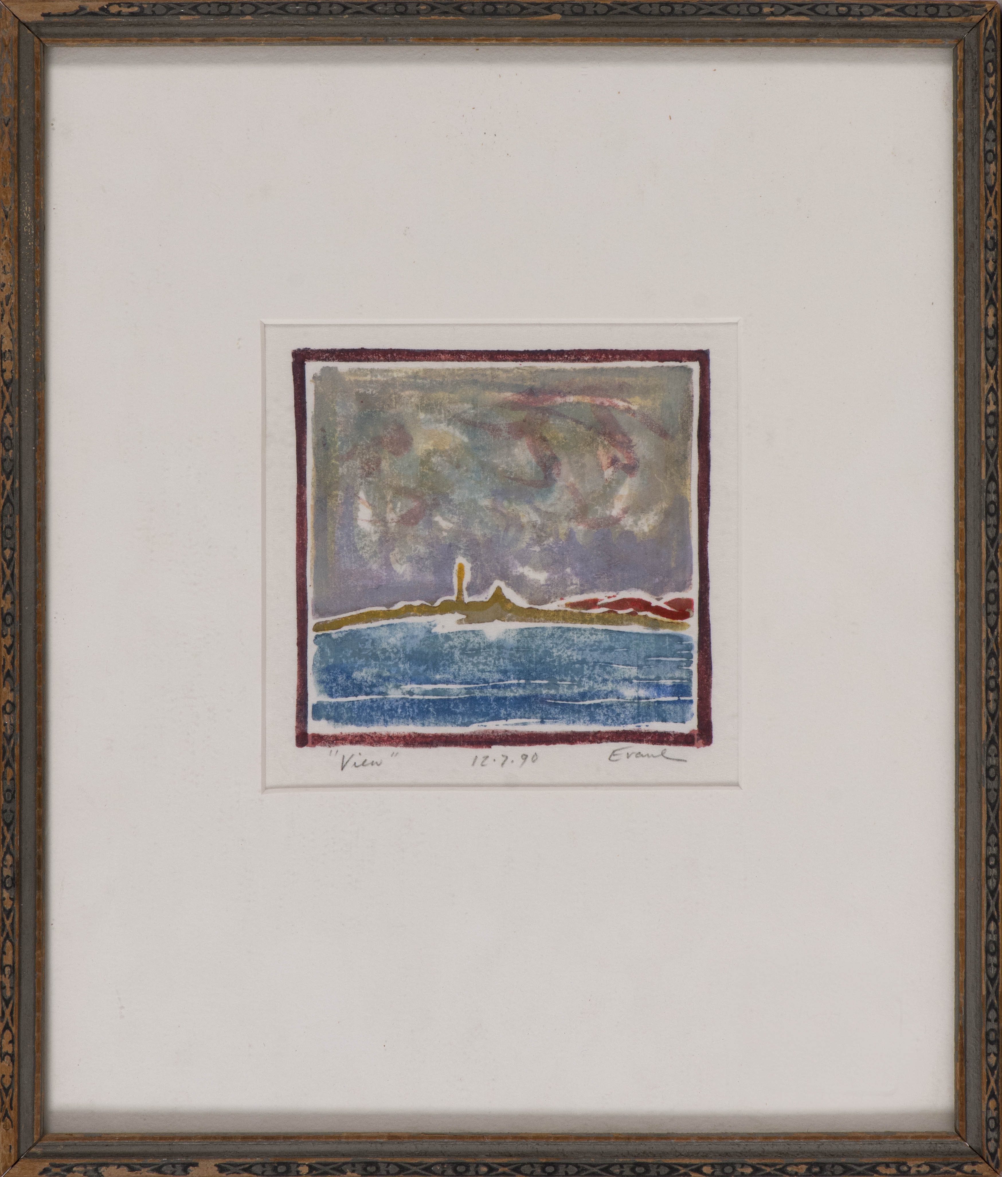 Appraisal: WILLIAM EVAULCape Cod ContemporaryView Depicts the shore of Provincetown Signed