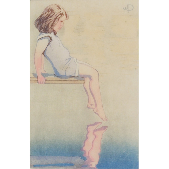 Appraisal: Walter Phillips Canadian - Girl by a Pool c color