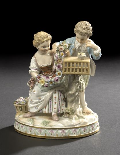 Appraisal: Meissen Porcelain Allegorical Figural Group of Spring fourth quarter th