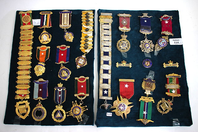 Appraisal: A COLLECTION OF MASONIC MEDALS some in silver and gilt