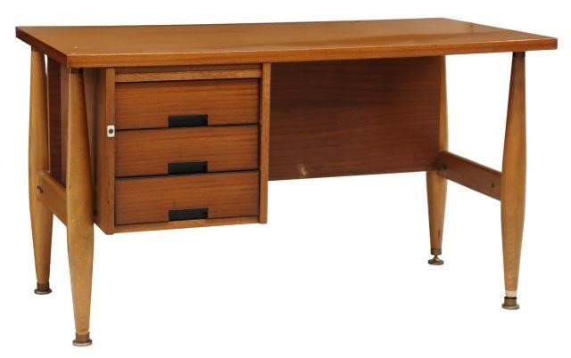 Appraisal: Italian mid-century modern writing desk c s rectangular top three