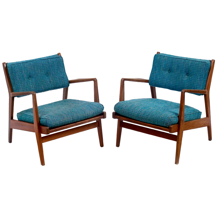 Appraisal: Jens Risom lounge chairs pair by Jens Risom Design Inc