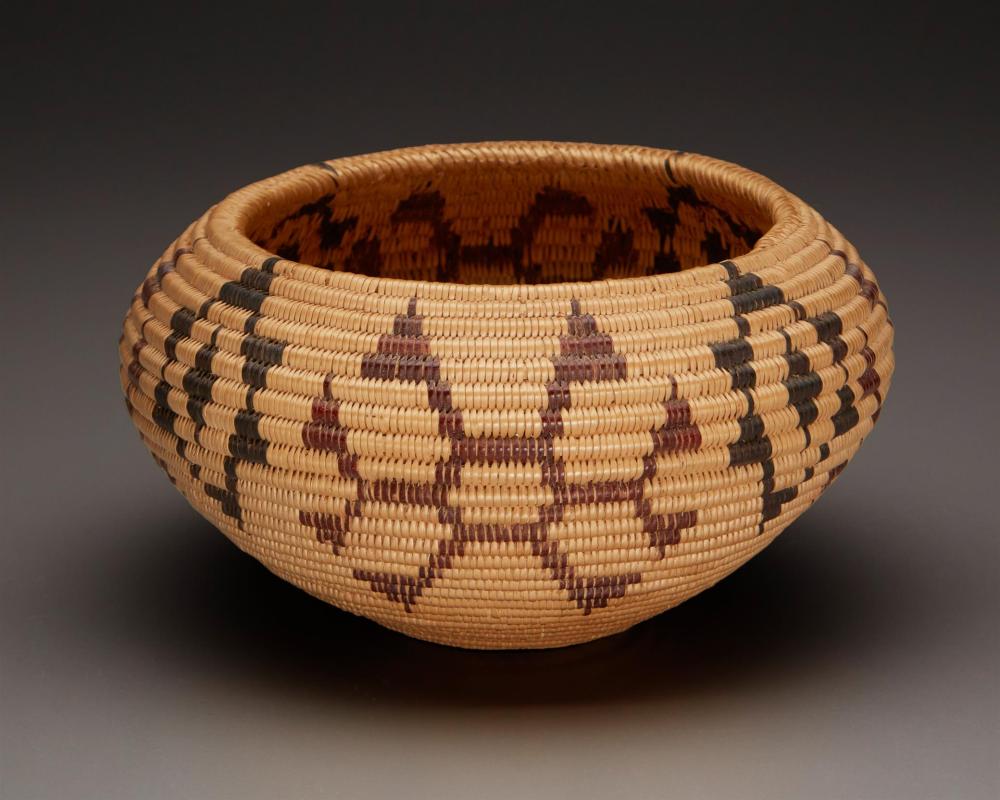 Appraisal: A polychrome Washoe basket First half th Century Northern California