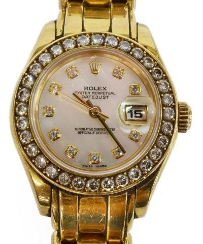 Appraisal: Ladies Rolex Masterpiece Pearlmaster Oyster Perpetual Datejust wristwatch kt yellow