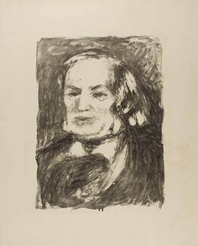 Appraisal: PIERRE-AUGUSTE RENOIR Richard Wagner Lithograph circa x mm x inches