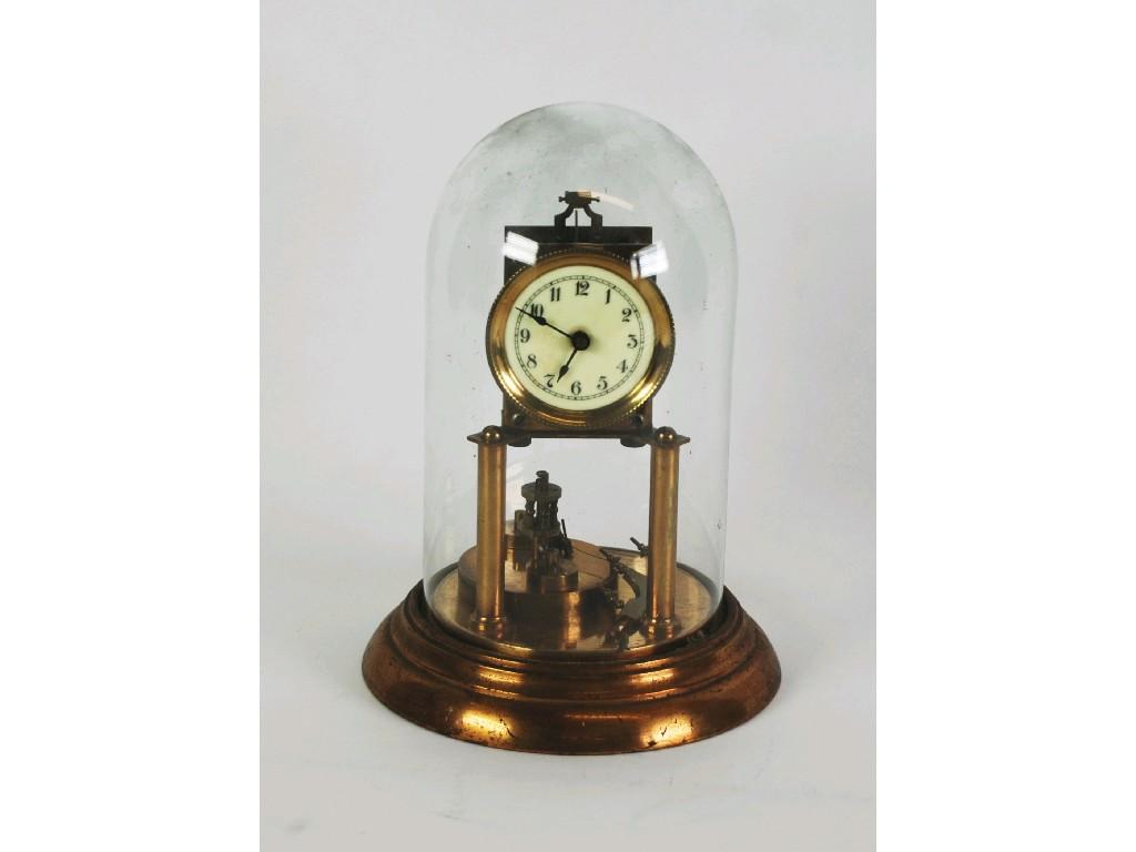 Appraisal: BRASS ANNIVERSARY CLOCK EST -