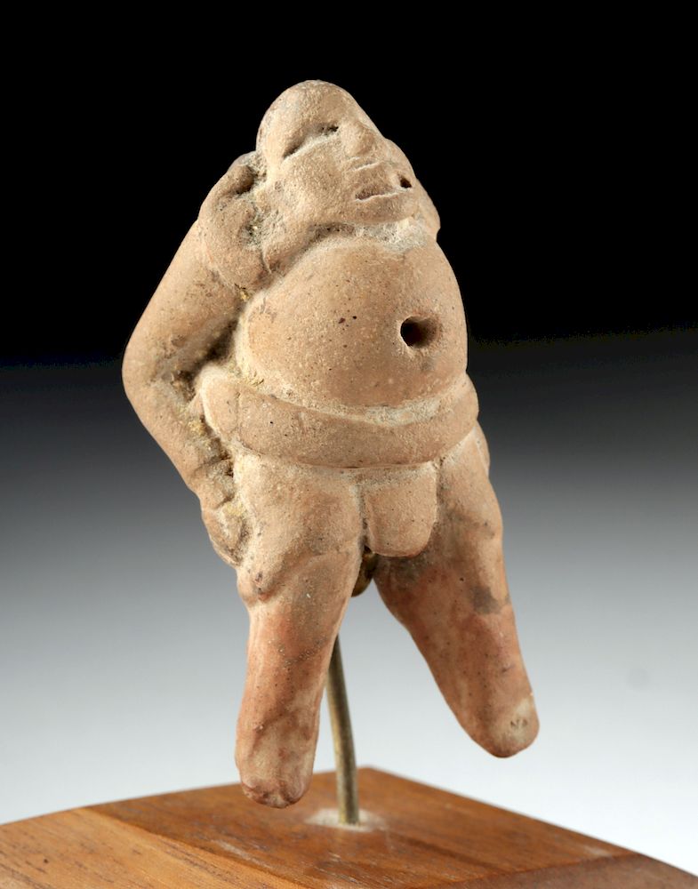 Appraisal: Rare Miniature Olmec Pottery Standing Figure Pre-Columbian south-central Mexico and