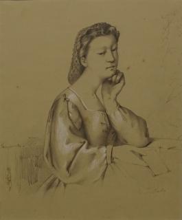 Appraisal: Thomas Sully American - Pencil and chalk on paper Portrait