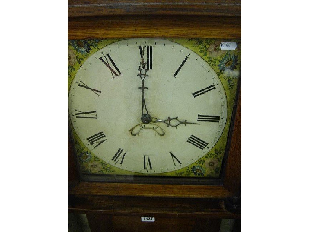 Appraisal: A th century oak longcase clock the hood with broken