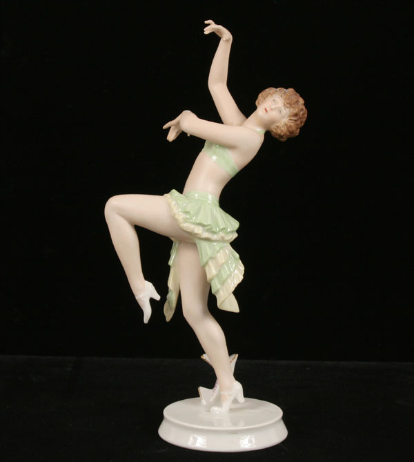 Appraisal: Rosenthal porcelain figure deco style costumed dancer H Factory mark