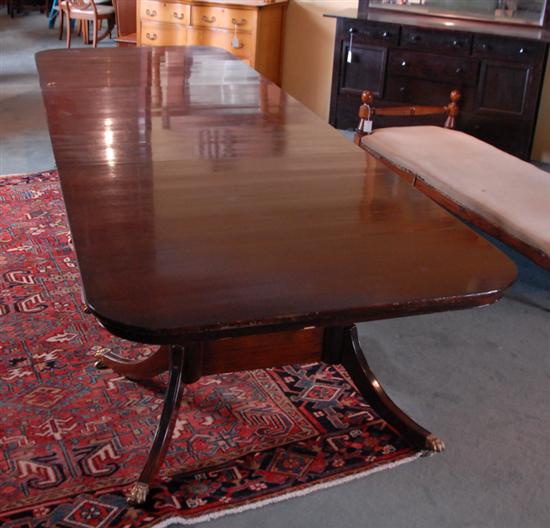 Appraisal: A Georgian-style Mahogany Banquet Table in three parts the end