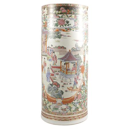 Appraisal: Chinese Famille Rose Porcelain Umbrella Stand Estimate -