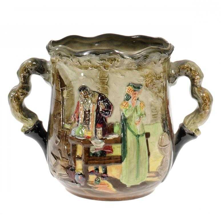 Appraisal: THE APOTHECARY A ROYAL DOULTON EARTHENWARE LOVING CUP MODELLED BY