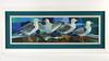 Appraisal: CASEIN ON PANEL - 'Four Gulls' by Willard J Sauter