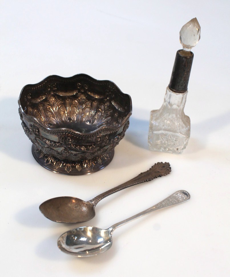 Appraisal: Various silver to include a sugar bowl with wavy edge