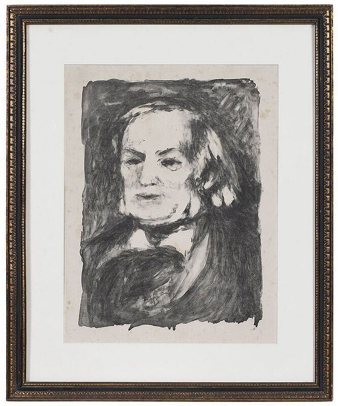 Appraisal: Pierre-Auguste Renoir French Portrait of Richard Wagner D circa Auguste