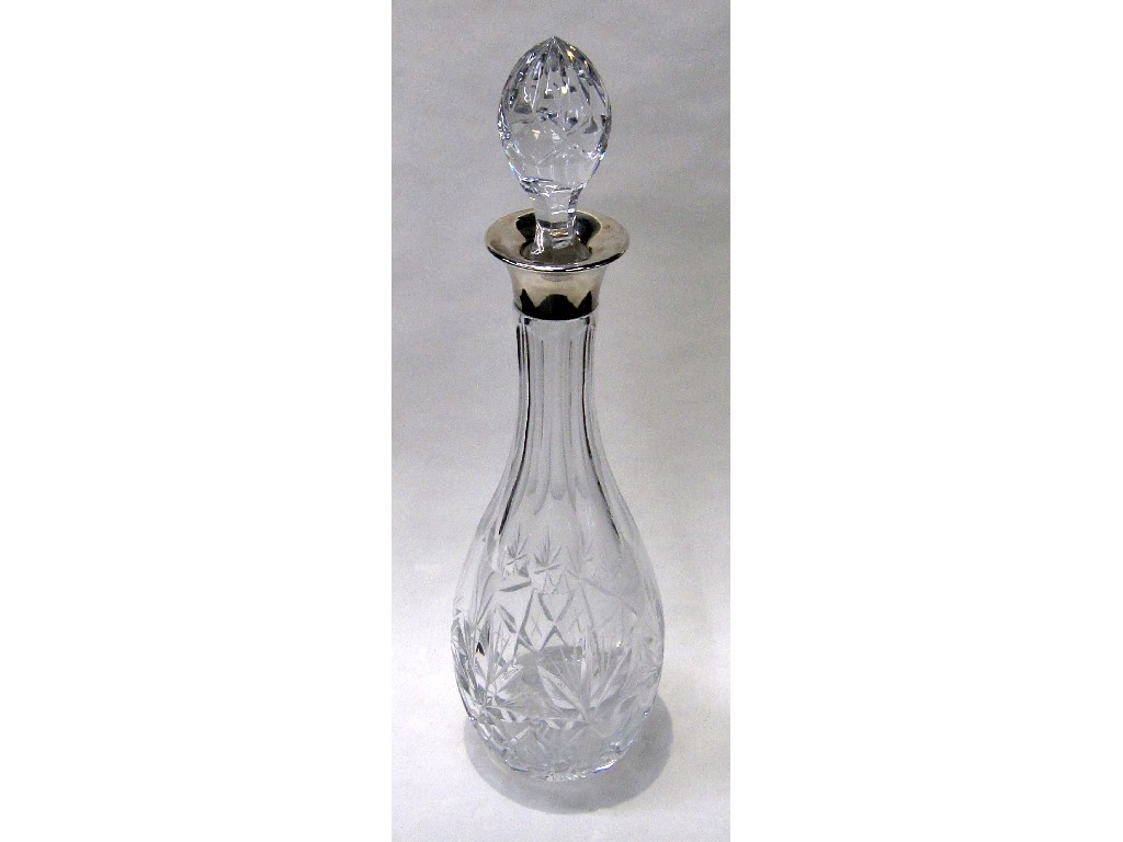 Appraisal: Silver mounted decanter Birmingham