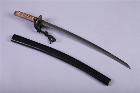 Appraisal: JAPANESE KATANA With wood scabbard - in long