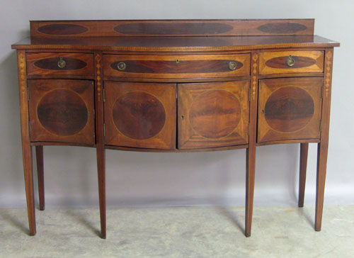 Appraisal: Federal style mahogany sideboard h w