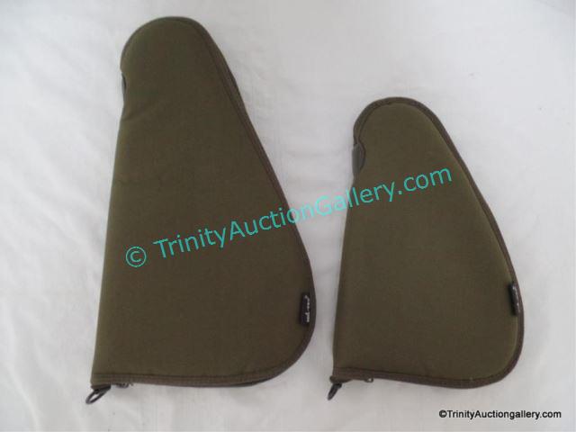 Appraisal: Mil Tec Olive Drab Padded Pistol Cases New Includes different