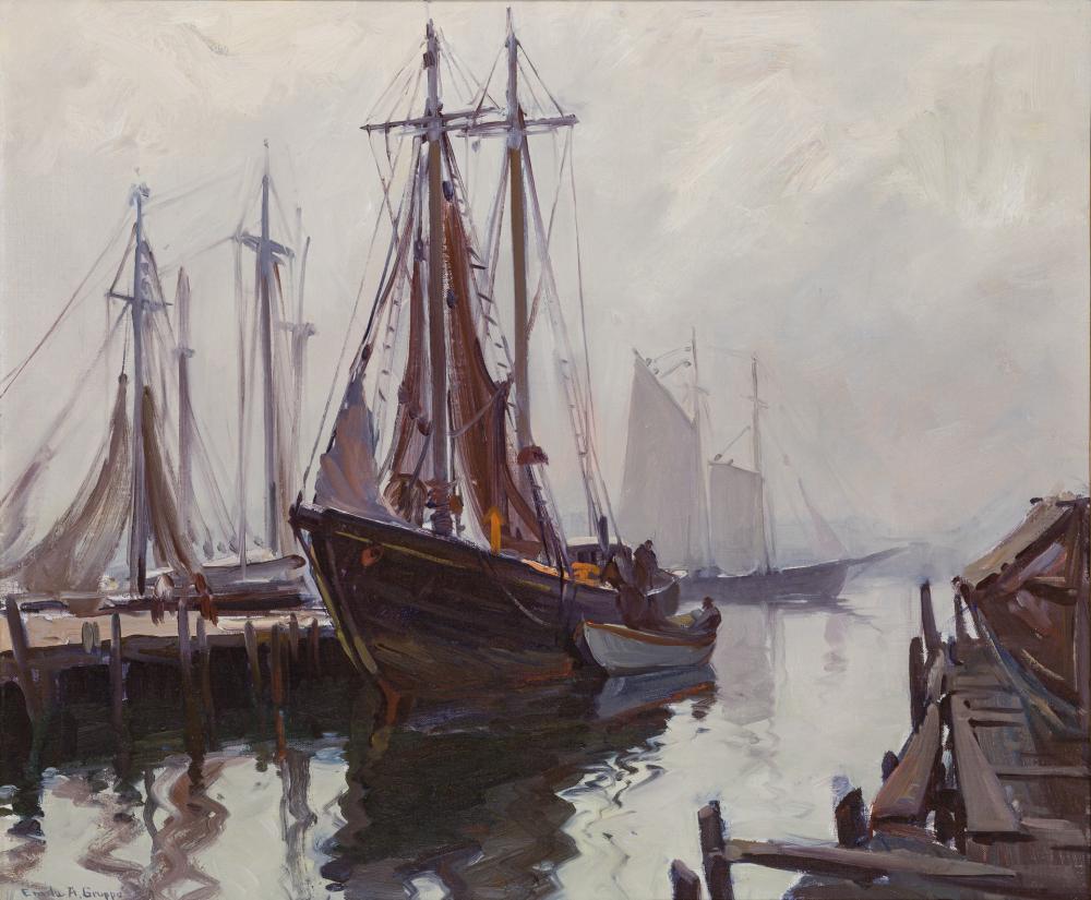 Appraisal: EMILE ALBERT GRUPPE American - Foggy Morning Gloucester oil on