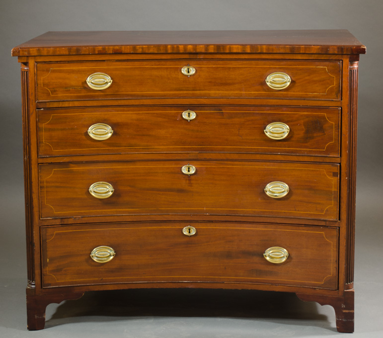 Appraisal: FEDERAL MAHOGANY CHEST OF DRAWERS American early th century the