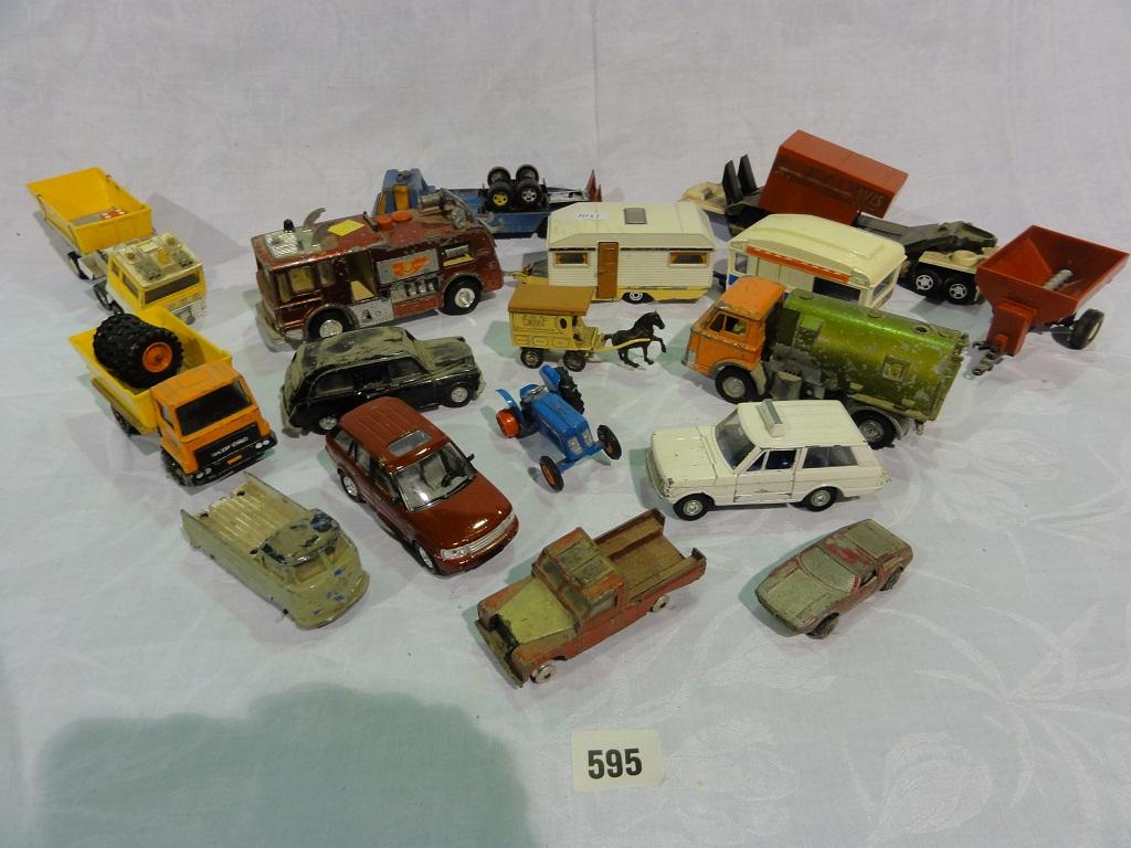 Appraisal: A small collection of Dinky cars including a tractor taxi