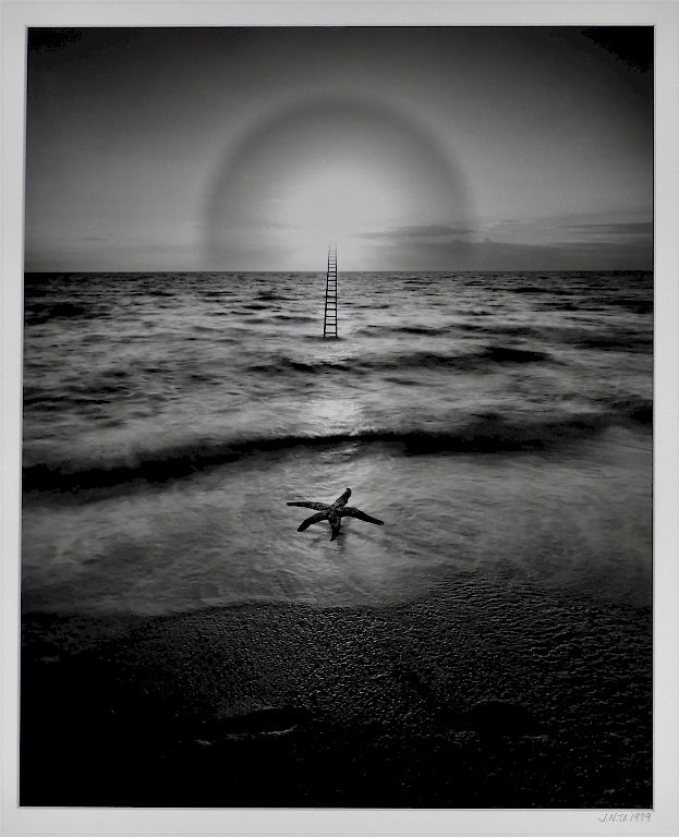 Appraisal: Jerry Uelsmann Beach Ladder Starfish Surreal Photo Michigan b Untitled