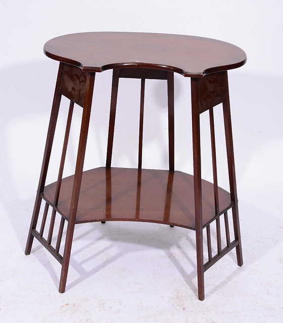 Appraisal: AN ARTS CRAFTS LIBERTY STYLE MAHOGANY KIDNEY SHAPED TWO TIER