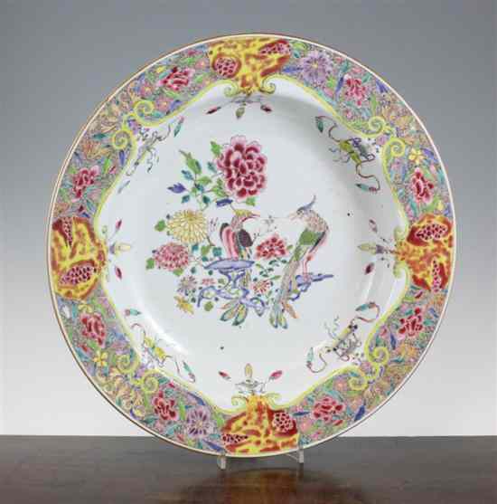 Appraisal: A Chinese famille rose deep dish Yongzheng period c painted