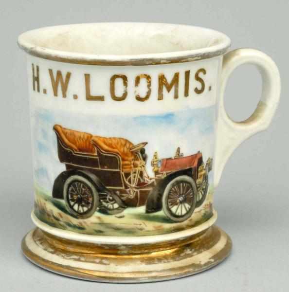 Appraisal: Automobile Shaving Mug Gilded H W Loomis Beautiful image of