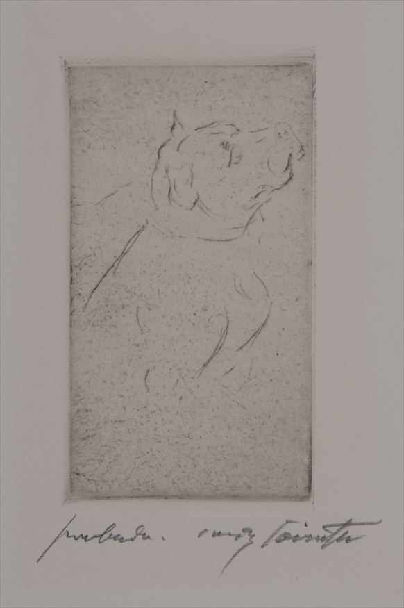 Appraisal: LOVIS CORINTH - PORTRAIT OF A DOG Etching x in