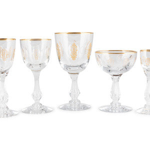 Appraisal: A Group of Tiffin Crystal Stemware Palais Versailles pattern items