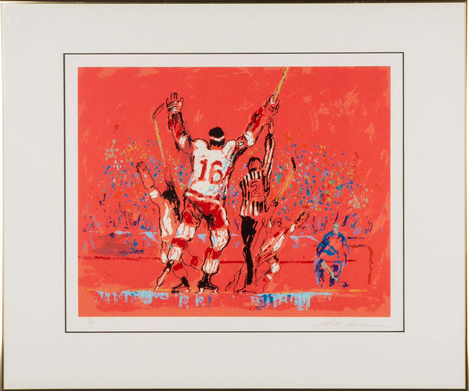 Appraisal: Leroy Neiman American - Hockey Henry Bauchez Sgn lower right