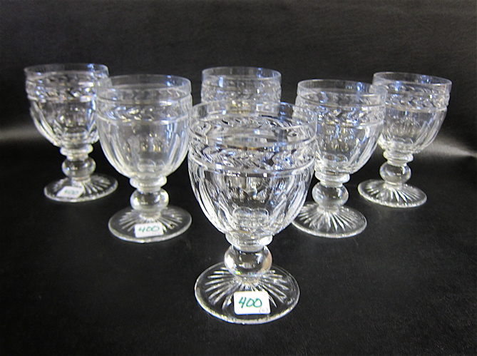 Appraisal: WILLIAM YEOWARD CRYSTAL STEMWARE IN THE GEORGIA PATTERN six stems