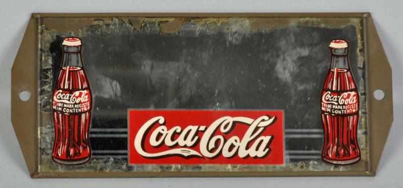 Appraisal: Coca-Cola Mirror Sign Description s Nice strong exterior transfer to