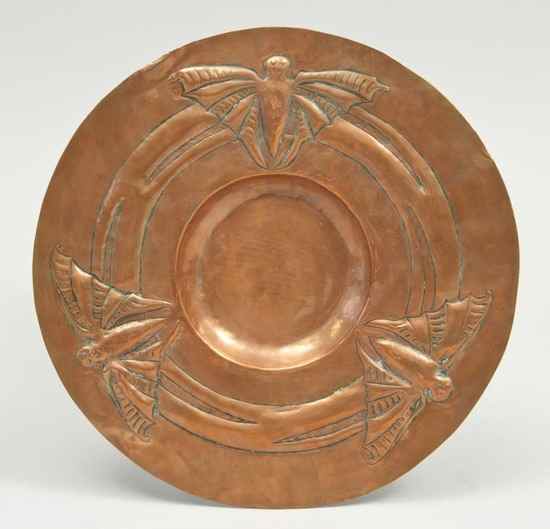 Appraisal: An Arts Crafts copper dish in the manner of Margaret