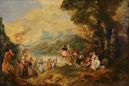 Appraisal: After Jean Antoine Watteau French th Century Pilgrimage to Cythera