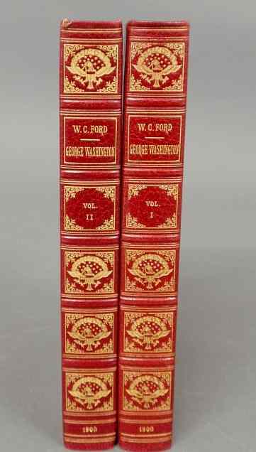 Appraisal: Two volume set with half calf George Washington by W