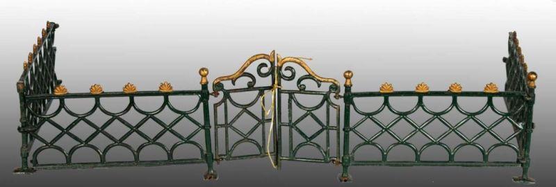 Appraisal: Cast Iron Christmas Tree Fence Description Painted green Some of