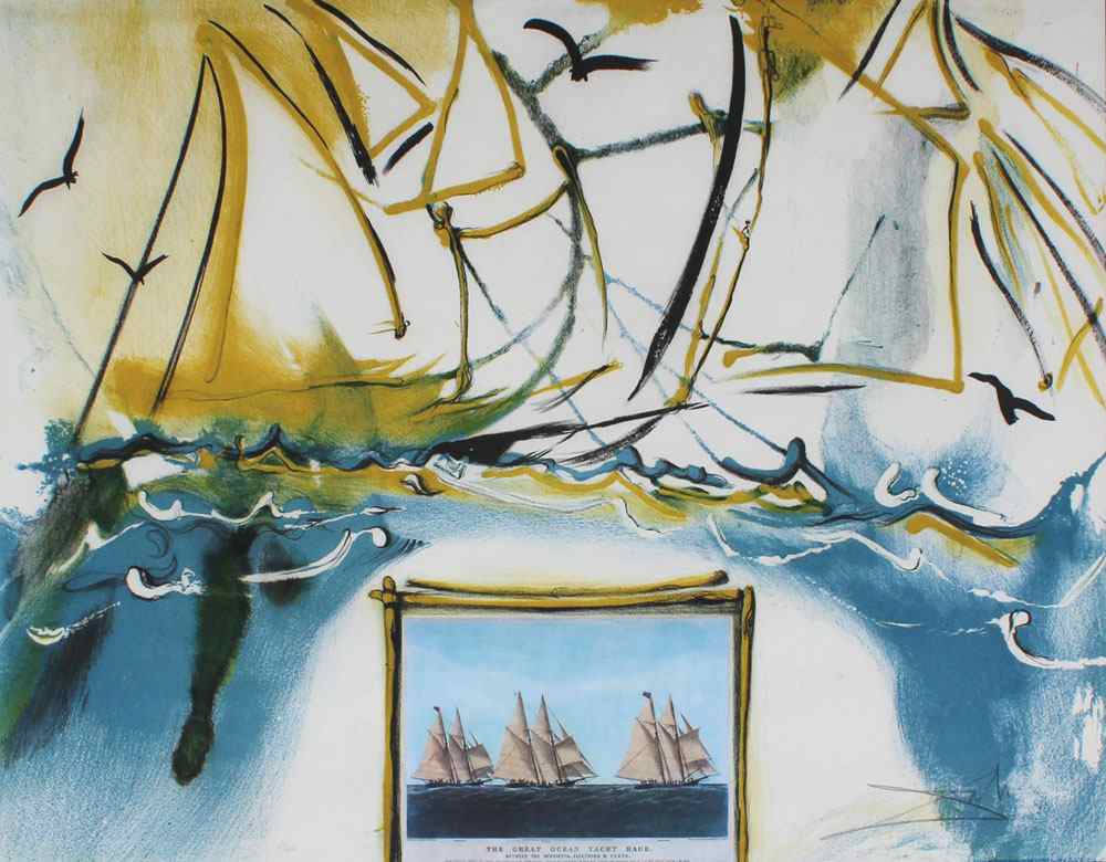 Appraisal: DALI Salvador Spanish - ''The Great Ocean Yacht Race'' Lithograph